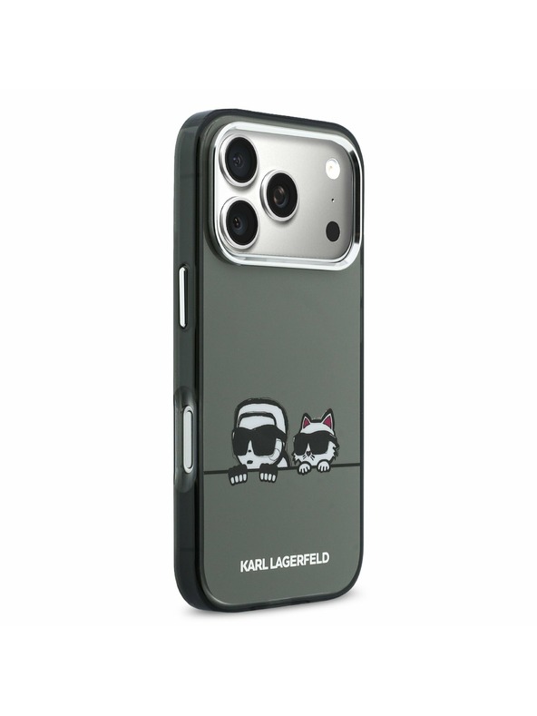 Karl Lagerfeld Karl Lagerfeld IML K&CH Heads Logo MagSafe Zadný Kryt pre iPhone 17 Pro Max Black