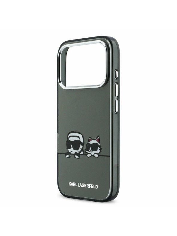 Karl Lagerfeld Karl Lagerfeld IML K&CH Heads Logo MagSafe Zadný Kryt pre iPhone 17 Pro Max Black