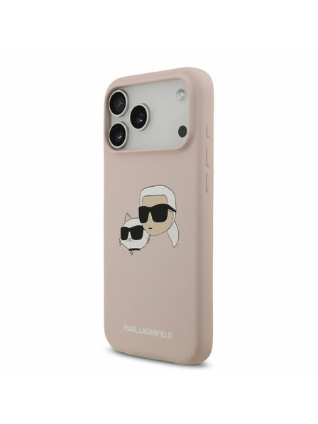 Karl Lagerfeld Karl Lagerfeld Liquid Silicone Double Heads MagSafe Zadný Kryt pre iPhone 17 Pro Max Pink