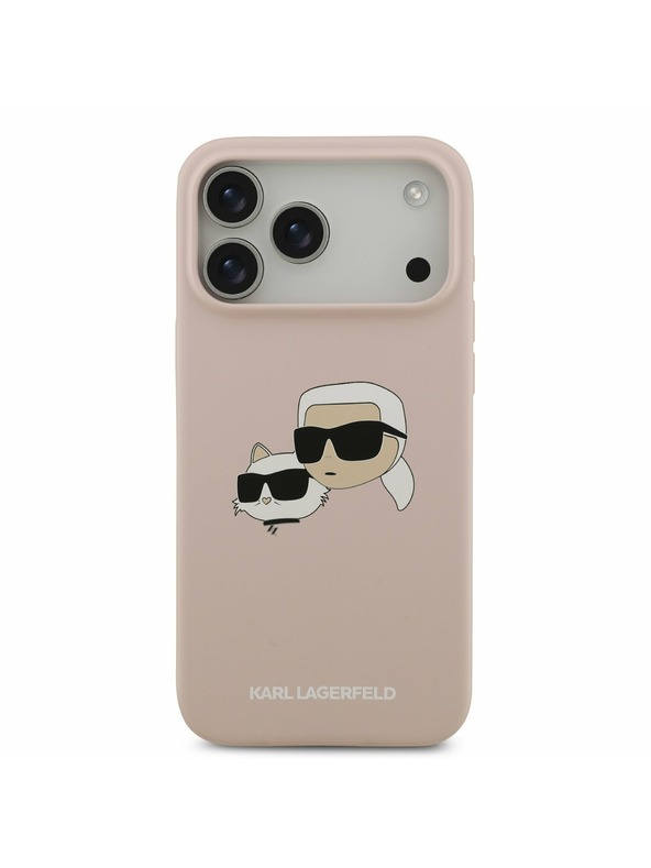 Karl Lagerfeld Karl Lagerfeld Liquid Silicone Double Heads MagSafe Zadný Kryt pre iPhone 17 Pro Max Pink