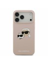 Karl Lagerfeld Karl Lagerfeld Liquid Silicone Double Heads MagSafe Zadný Kryt pre iPhone 17 Pro Max Pink