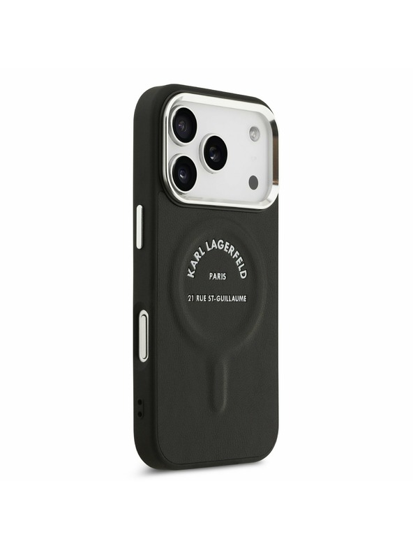 Karl Lagerfeld Karl Lagerfeld PU RSG Logo MagSafe Zadný Kryt pre iPhone 17 Pro Max Black