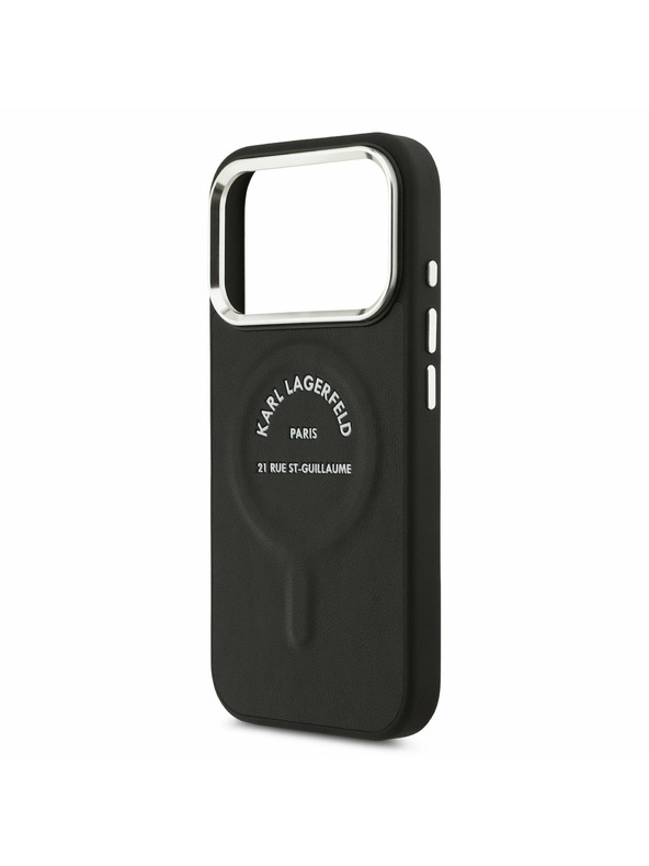 Karl Lagerfeld Karl Lagerfeld PU RSG Logo MagSafe Zadný Kryt pre iPhone 17 Pro Max Black