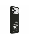 Karl Lagerfeld Karl Lagerfeld Liquid Silicone K&CH Sketch MagSafe Zadný Kryt pre iPhone 17 Pro Max Black