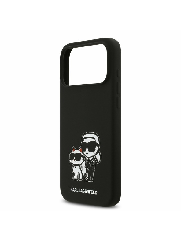 Karl Lagerfeld Karl Lagerfeld Liquid Silicone K&CH Sketch MagSafe Zadný Kryt pre iPhone 17 Pro Max Black