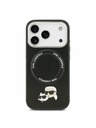 Karl Lagerfeld Karl Lagerfeld PU Karl and Choupette Heads Pins MagSafe Zadný Kryt pre iPhone 17 Pro Max Black