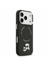 Karl Lagerfeld Karl Lagerfeld PU Karl and Choupette Heads Pins MagSafe Zadný Kryt pre iPhone 17 Pro Max Black