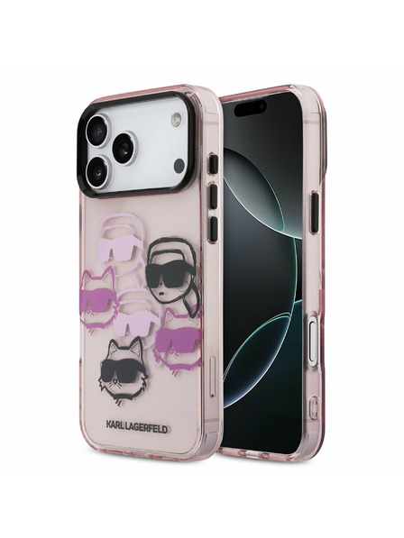 Karl Lagerfeld Karl Lagerfeld IML Multi K&CH Heads Zadný Kryt pre iPhone 17 Pro Max Pink