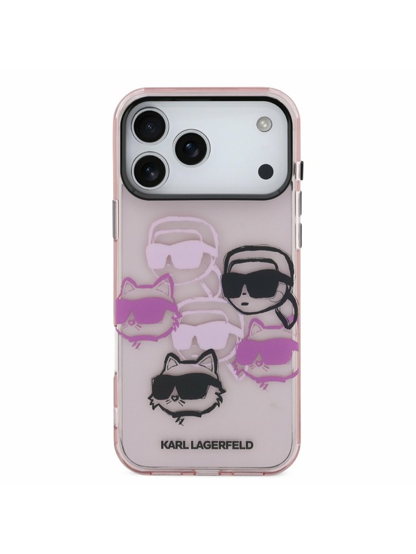 Karl Lagerfeld Karl Lagerfeld IML Multi K&CH Heads Zadný Kryt pre iPhone 17 Pro Max Pink