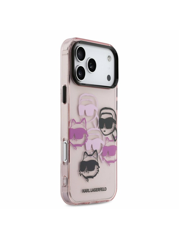 Karl Lagerfeld Karl Lagerfeld IML Multi K&CH Heads Zadný Kryt pre iPhone 17 Pro Max Pink