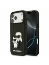 Karl Lagerfeld Karl Lagerfeld 3D Rubber Karl and Choupette Zadný Kryt pre iPhone 17 Pro Max Black