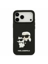Karl Lagerfeld Karl Lagerfeld 3D Rubber Karl and Choupette Zadný Kryt pre iPhone 17 Pro Max Black