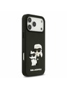 Karl Lagerfeld Karl Lagerfeld 3D Rubber Karl and Choupette Zadný Kryt pre iPhone 17 Pro Max Black