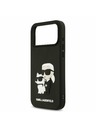 Karl Lagerfeld Karl Lagerfeld 3D Rubber Karl and Choupette Zadný Kryt pre iPhone 17 Pro Max Black