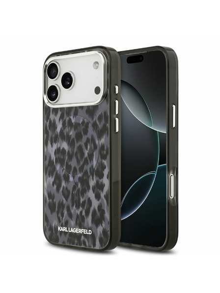 Karl Lagerfeld Karl Lagerfeld IML Leopard MagSafe Zadný Kryt pre iPhone 17 Pro Max Grey