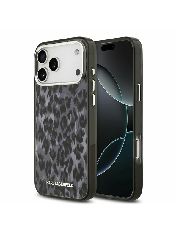 Karl Lagerfeld Karl Lagerfeld IML Leopard MagSafe Zadný Kryt pre iPhone 17 Pro Max Grey