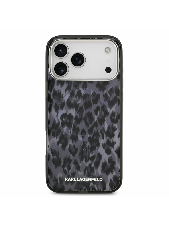 Karl Lagerfeld Karl Lagerfeld IML Leopard MagSafe Zadný Kryt pre iPhone 17 Pro Max Grey