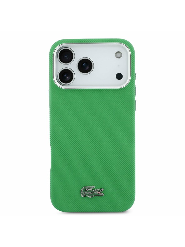 Lacoste Lacoste PVC Iconic Petit Pique Metal Logo MagSafe Zadný Kryt pre iPhone 17 Pro Max Green