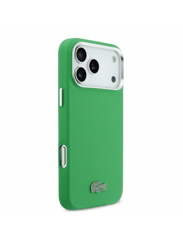 Lacoste Lacoste PVC Iconic Petit Pique Metal Logo MagSafe Zadný Kryt pre iPhone 17 Pro Max Green