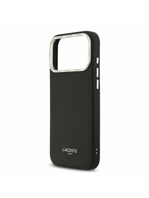 Lacoste Lacoste PU Leather Champs Elysees MagSafe Zadný Kryt pre iPhone 17 Pro Max Black