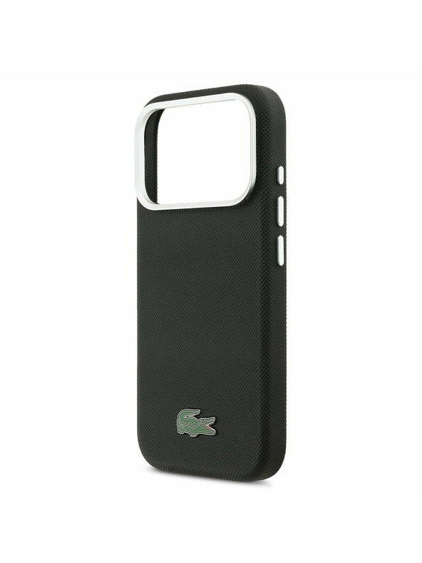 Lacoste Lacoste PVC Iconic Petit Pique Metal Logo MagSafe Zadný Kryt pre iPhone 17 Pro Max Black