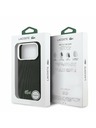 Lacoste Lacoste PVC Iconic Petit Pique Metal Logo MagSafe Zadný Kryt pre iPhone 17 Pro Max Black