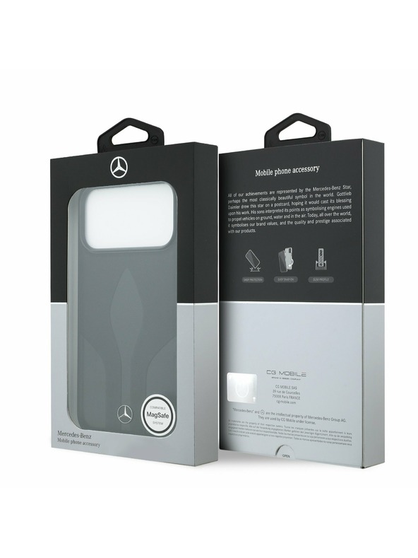 Mercedes Mercedes Leather The Move MagSafe Zadný Kryt pre iPhone 17 Pro Max Black