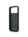 Mercedes Mercedes Leather Star Pattern and Stripes MagSafe Zadný Kryt pre iPhone 17 Pro Max Black/White