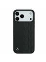 Mercedes Mercedes Leather Laurel Leaves MagSafe Zadný Kryt pre iPhone 17 Pro Max Black