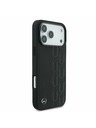 Mercedes Mercedes Leather Laurel Leaves MagSafe Zadný Kryt pre iPhone 17 Pro Max Black