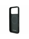 Mercedes Mercedes Leather Laurel Leaves MagSafe Zadný Kryt pre iPhone 17 Pro Max Black