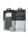 Mercedes Mercedes Leather Laurel Leaves MagSafe Zadný Kryt pre iPhone 17 Pro Max Black