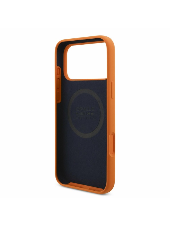 Red Bull Red Bull Silicone Blue Ring MagSafe Zadný Kryt pre iPhone 17 Pro Max Orange