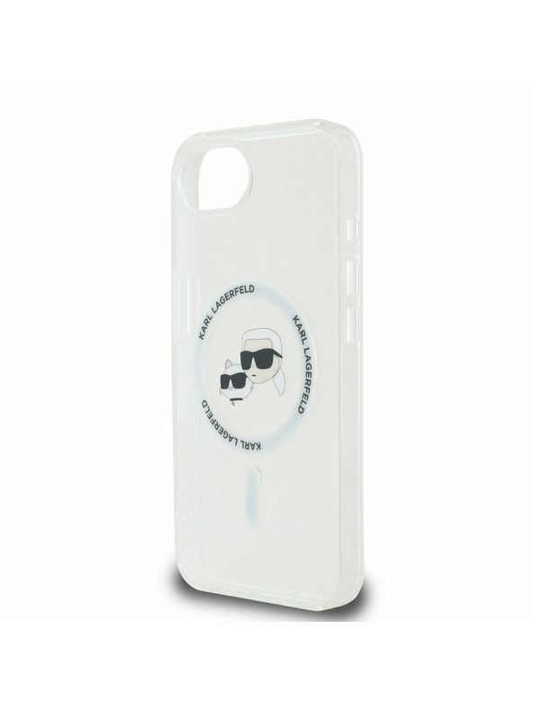 Karl Lagerfeld Karl Lagerfeld IML K&CH Heads Metal Frame MagSafe Zadný Kryt pre iPhone 16e/17e Transparent