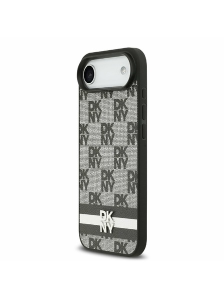 DKNY DKNY PU Leather Checkered Pattern and Stripe Zadný Kryt pre iPhone Air Black