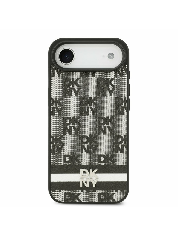 DKNY DKNY PU Leather Checkered Pattern and Stripe Zadný Kryt pre iPhone Air Black
