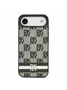 DKNY DKNY PU Leather Checkered Pattern and Stripe Zadný Kryt pre iPhone Air Black