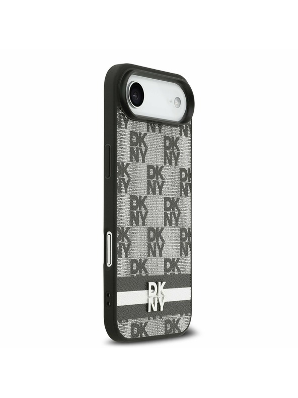 DKNY DKNY PU Leather Checkered Pattern and Stripe Zadný Kryt pre iPhone Air Black