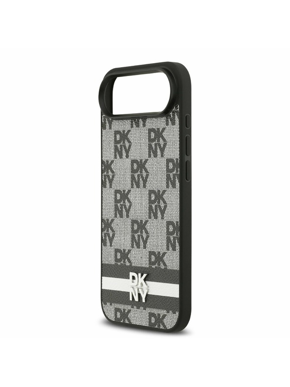 DKNY DKNY PU Leather Checkered Pattern and Stripe Zadný Kryt pre iPhone Air Black