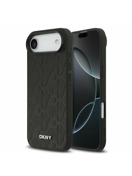 DKNY DKNY PU Leather Grid Pattern Magsafe Zadný Kryt pre iPhone Air Black