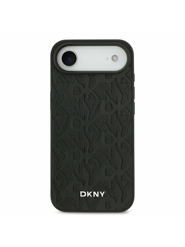 DKNY DKNY PU Leather Grid Pattern Magsafe Zadný Kryt pre iPhone Air Black