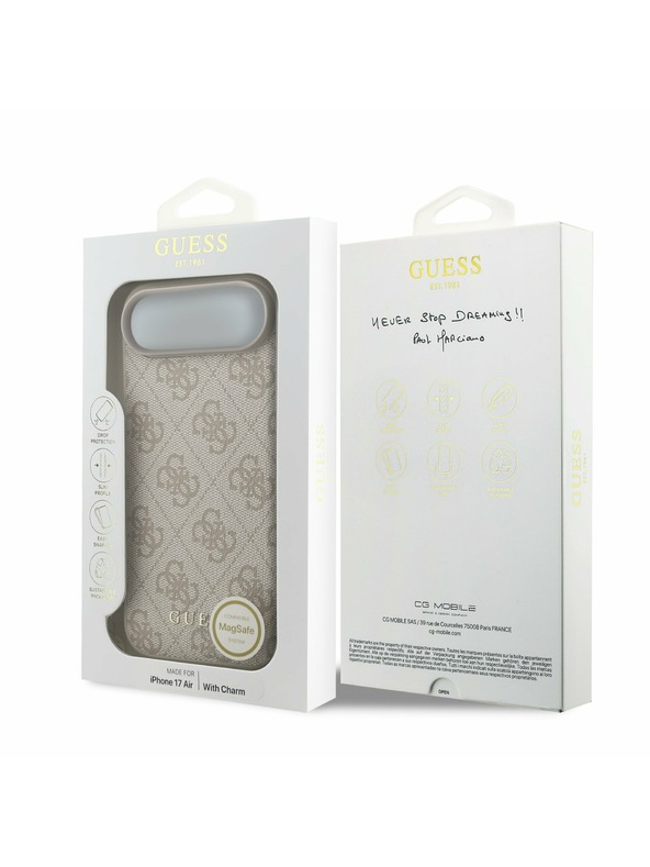 Guess Guess 4G Charm MagSafe Zadný Kryt pre iPhone Air Tone on Tone Pink