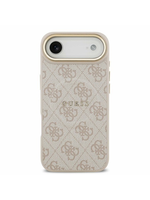 Guess Guess PU Leather 4G Gold Frame MagSafe Zadný Kryt pre iPhone Air Pink