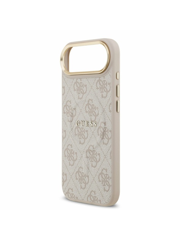 Guess Guess PU Leather 4G Gold Frame MagSafe Zadný Kryt pre iPhone Air Pink