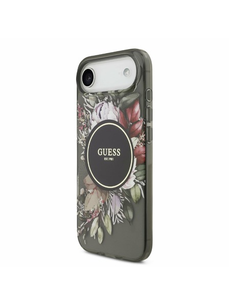 Guess Guess IML Flowers Strap MagSafe Zadný Kryt pre iPhone Air Black