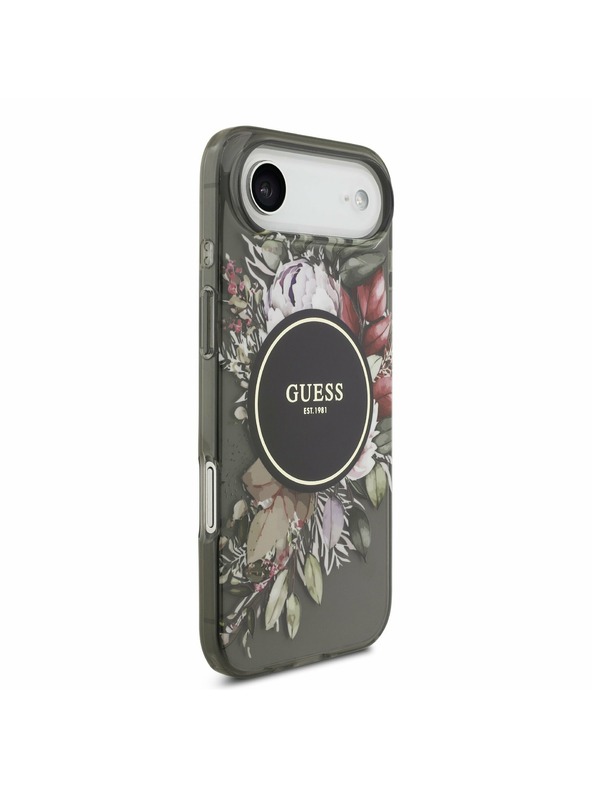 Guess Guess IML Flowers Strap MagSafe Zadný Kryt pre iPhone Air Black