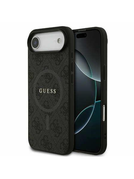 Guess Guess PU Leather 4G Colored Ring MagSafe Zadný Kryt pre iPhone Air Black