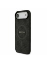 Guess Guess PU Leather 4G Colored Ring MagSafe Zadný Kryt pre iPhone Air Black