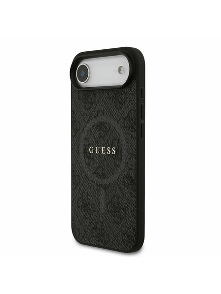 Guess Guess PU Leather 4G Colored Ring MagSafe Zadný Kryt pre iPhone Air Black