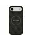 Guess Guess PU Leather 4G Colored Ring MagSafe Zadný Kryt pre iPhone Air Black
